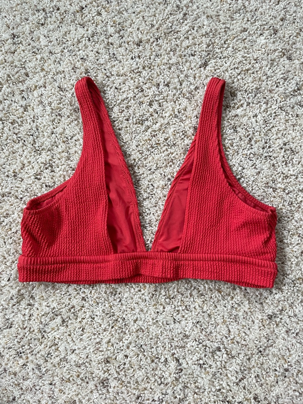 Aerie Crinkle Longline Plunge Bikini Top XXL - Picture 4 of 8
